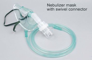 Nebulizer mask with  swivel connector